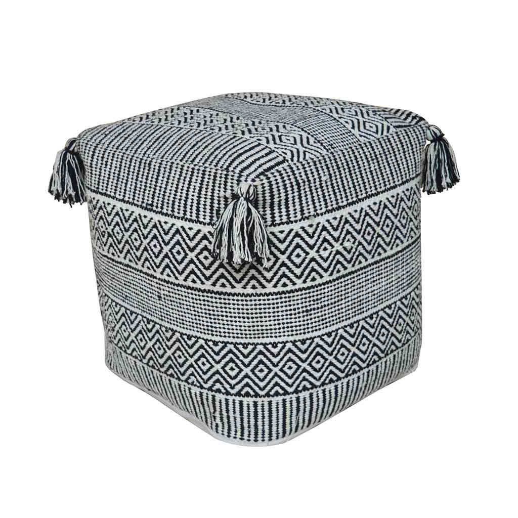 Puff Estampado Gris 40x40x40cm