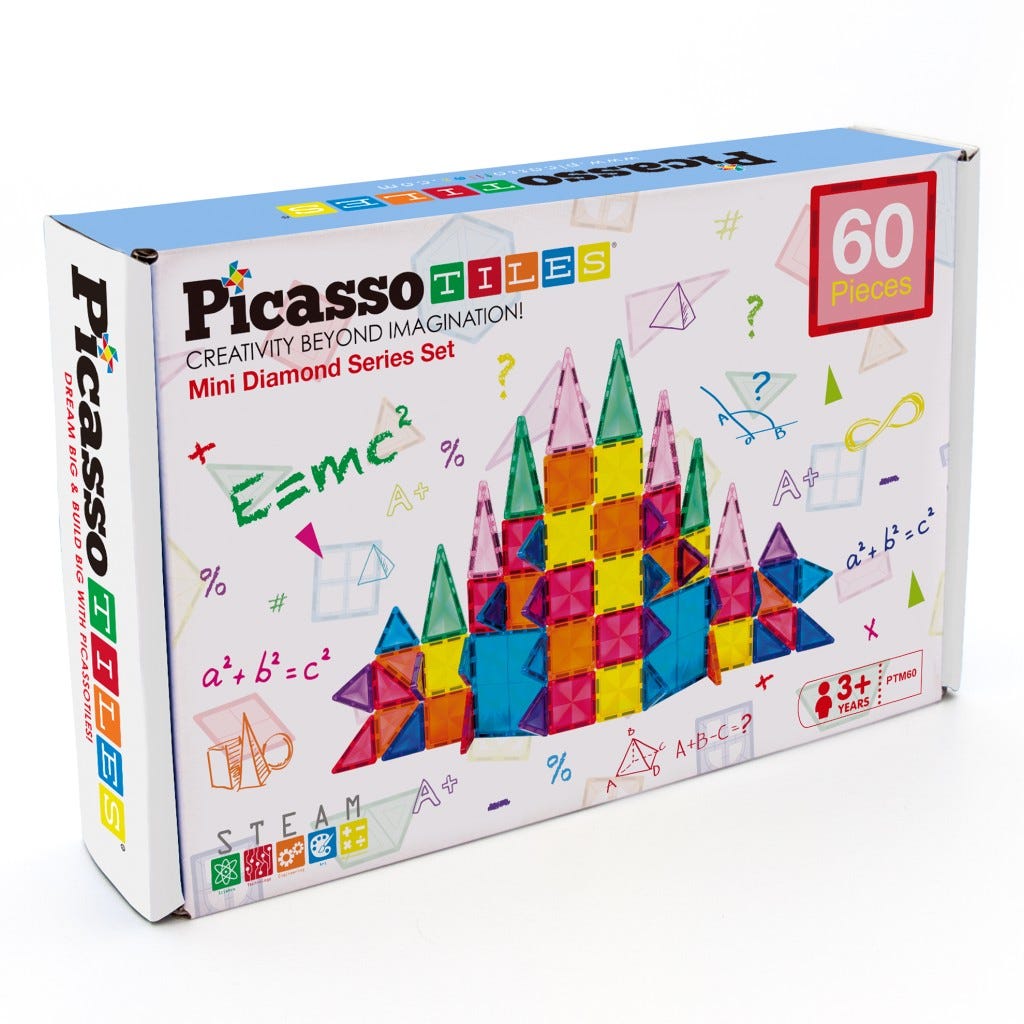 Bloques De Construcción Magnéticos 60Pzs Picasso Tiles