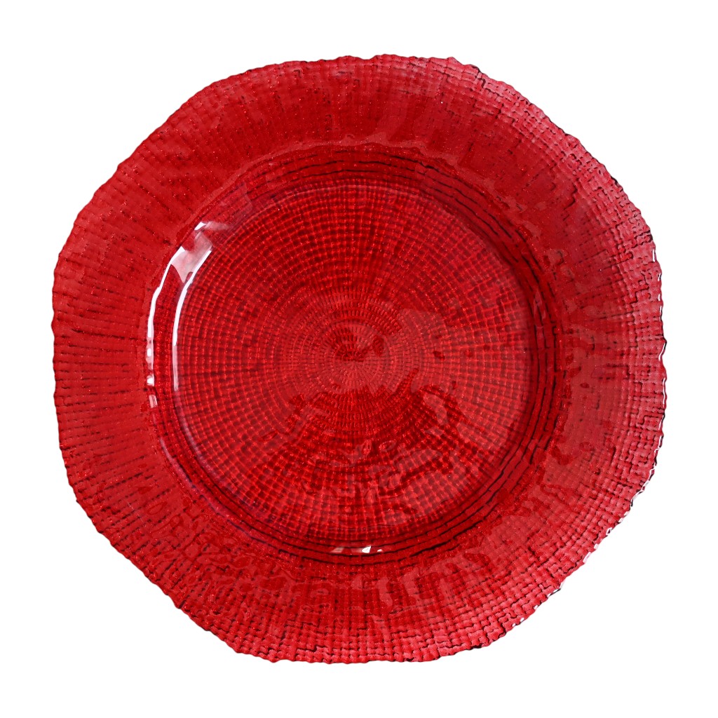 Plato Rojo De Fondo 33cm