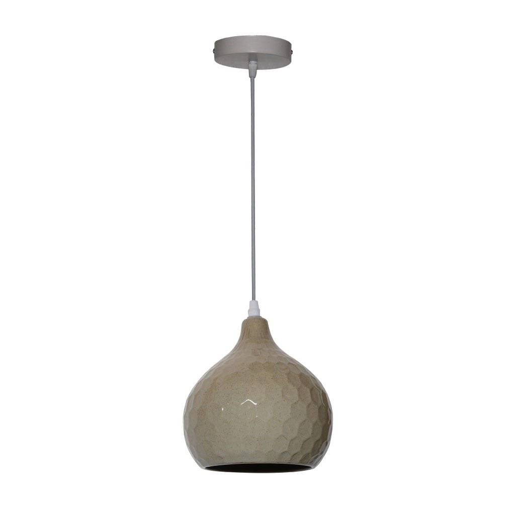 Lámpara de techo con cúpula de porcelana gris claro