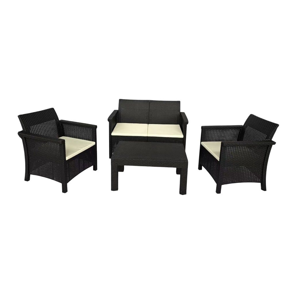 Juego De Sala Jessica Negro 4Pzs