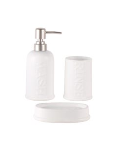 Juego De Baño De Cerámica Blanca