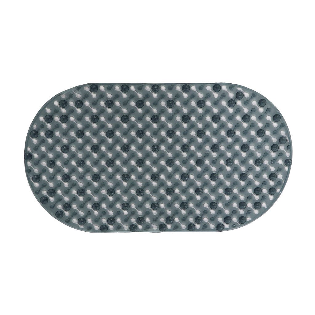 Alfombra antideslizante gris claro para baño