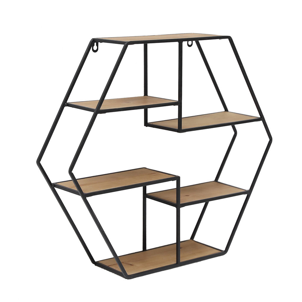 Estante de Pared Color Negro