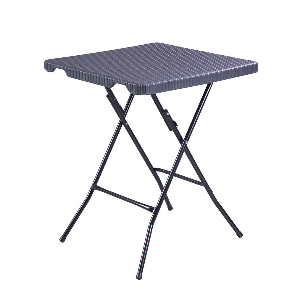Mesa Cuadrada Retráctil Negra 60X60X73CM