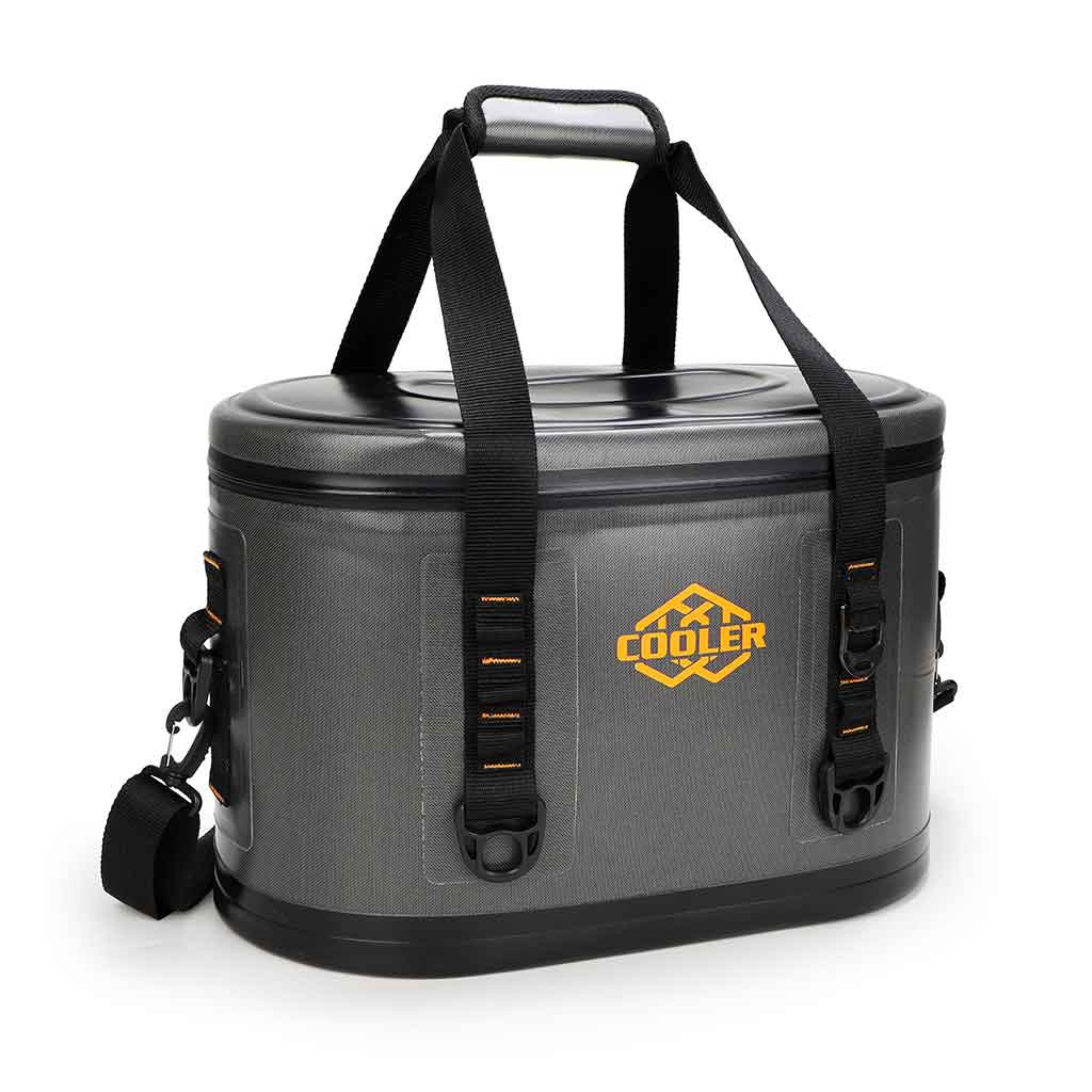 Bolsa Hielera Gris Con Asa