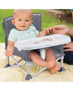 Asiento portátil para bebés gris Pop 'N Sit Summer Infant