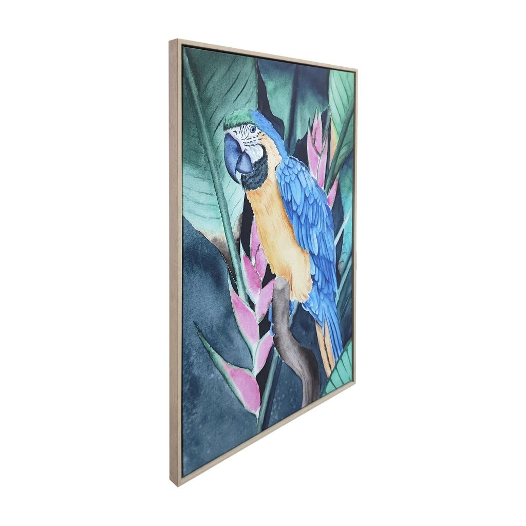 Cuadro De Guacamaya 63X93X4Cm