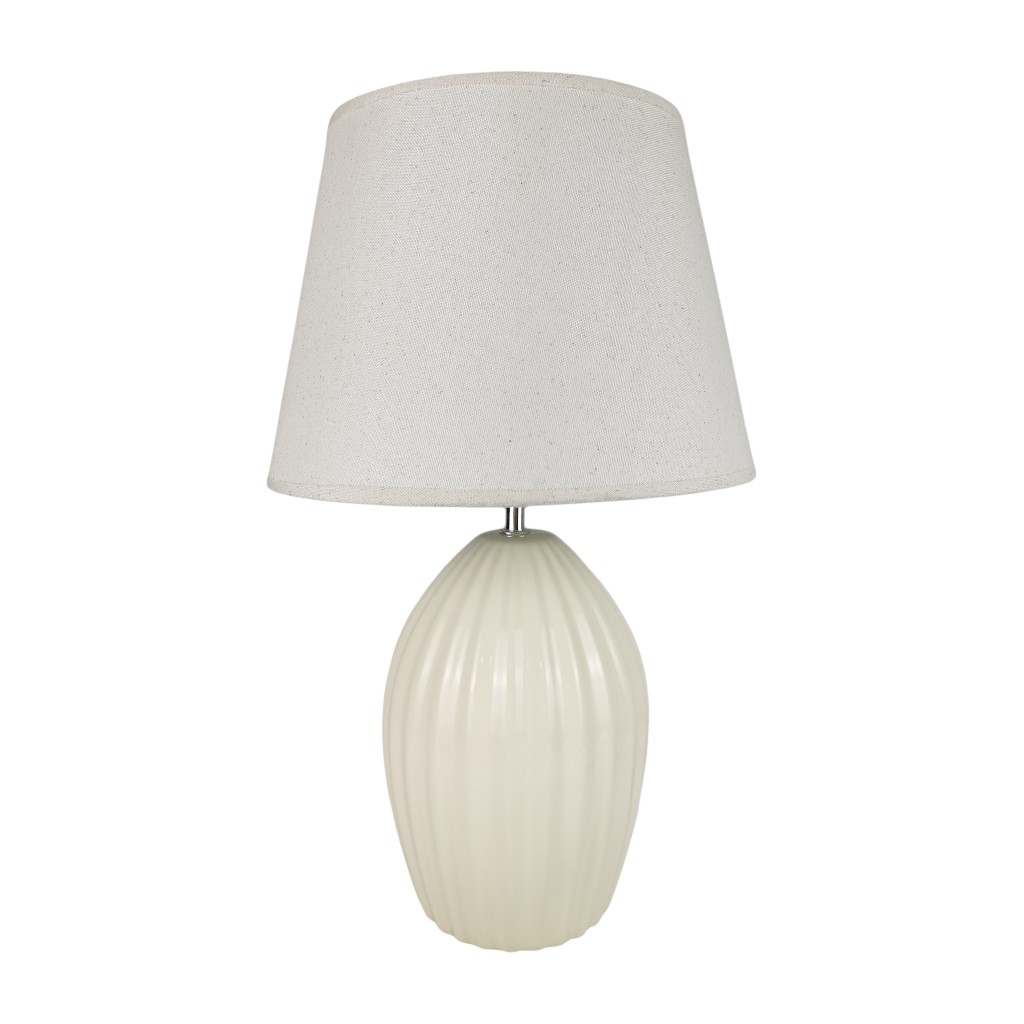 Lámpara Beige De Mesa 28x46cm