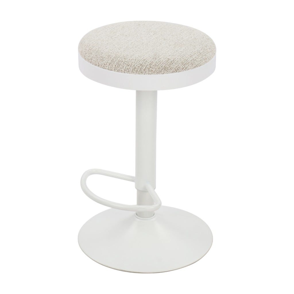 Taburete De Bar Mika 38.5X38.5X60-82Cm Blanco