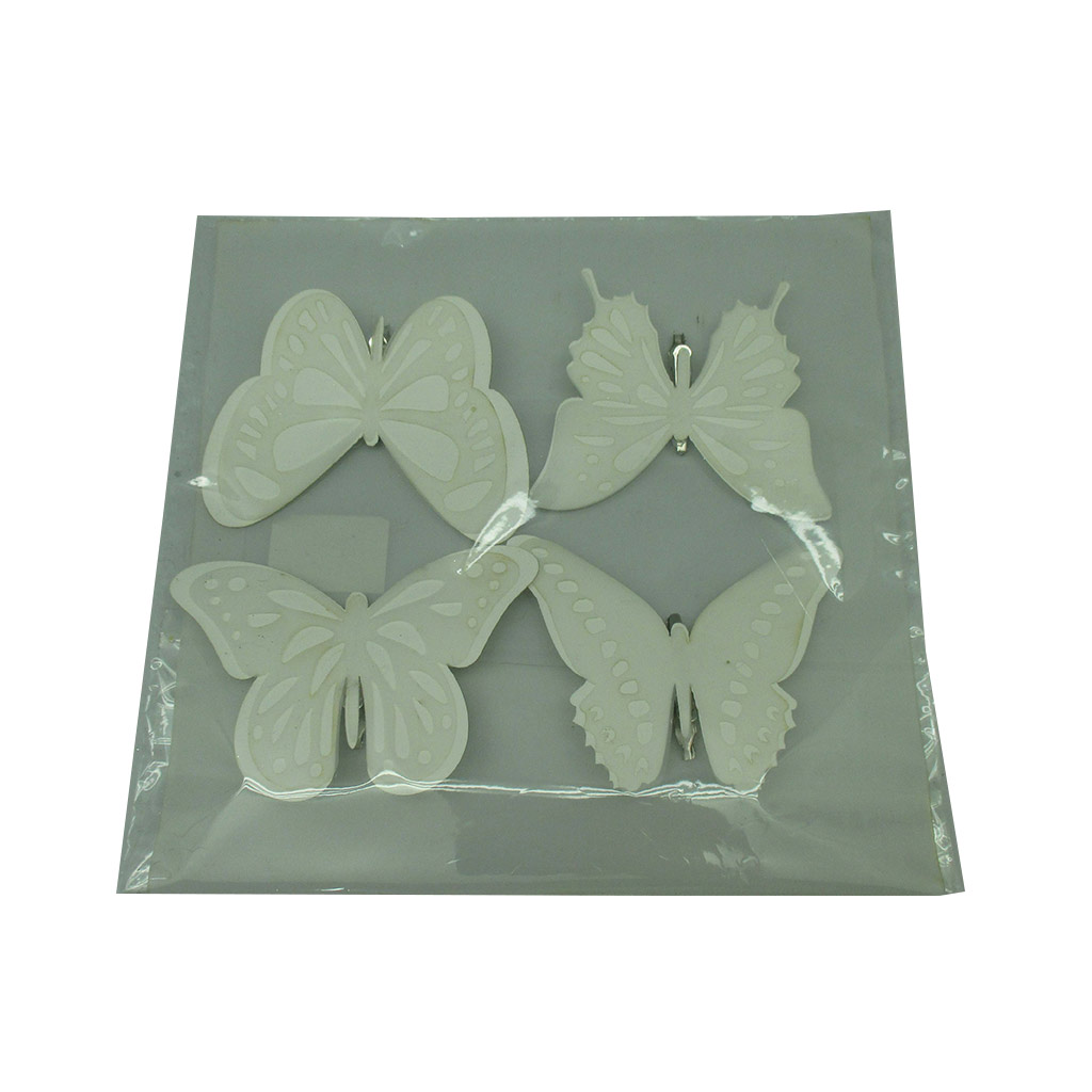 Set De 4 Mariposas Verdes 10.5x12.5