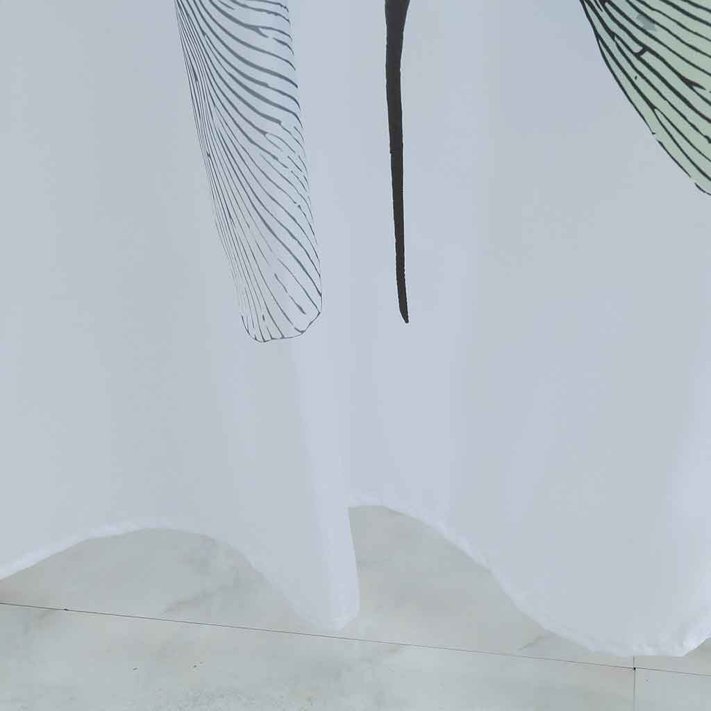 Cortina De Baño Estampado De Ginkgo Biloba 180x180cm