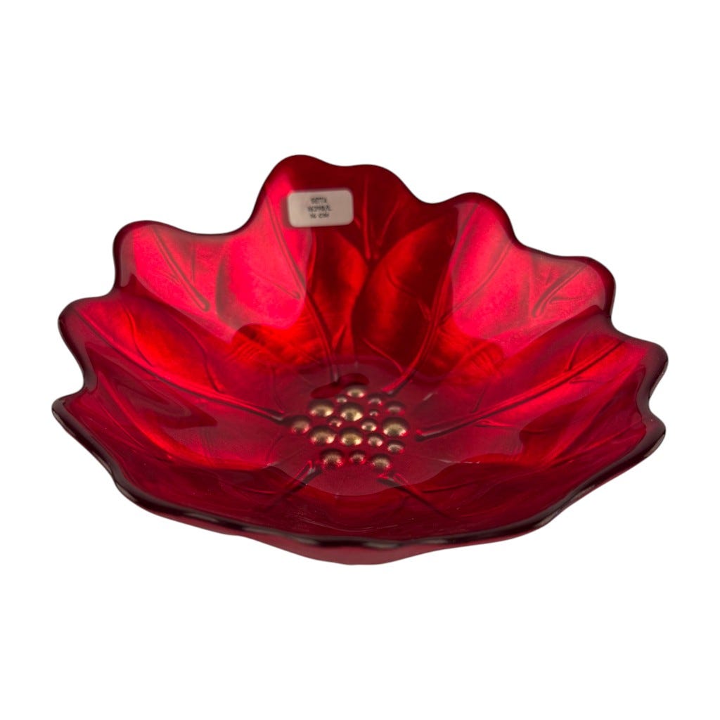 Bandeja Roja Navideña 15cm