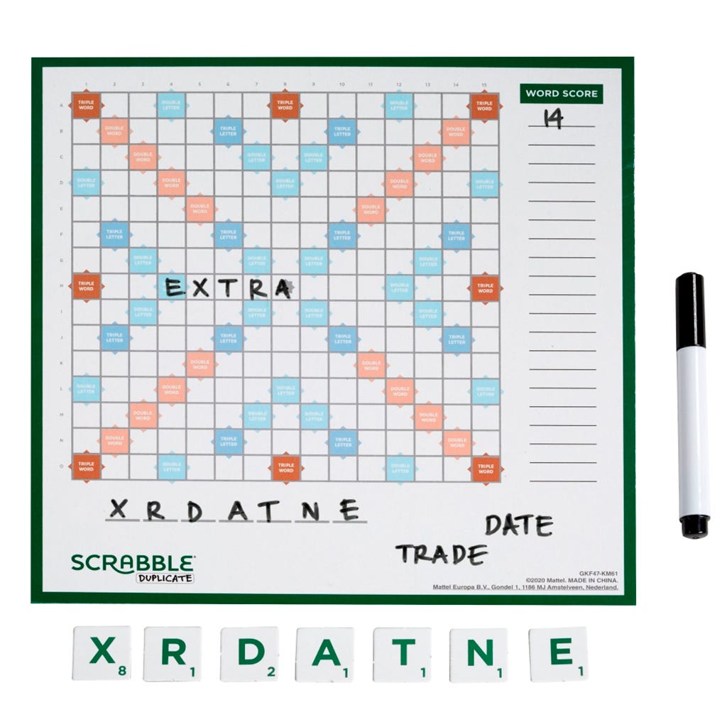 Juego De Mesa Scrabble Mattel Games Duplicado