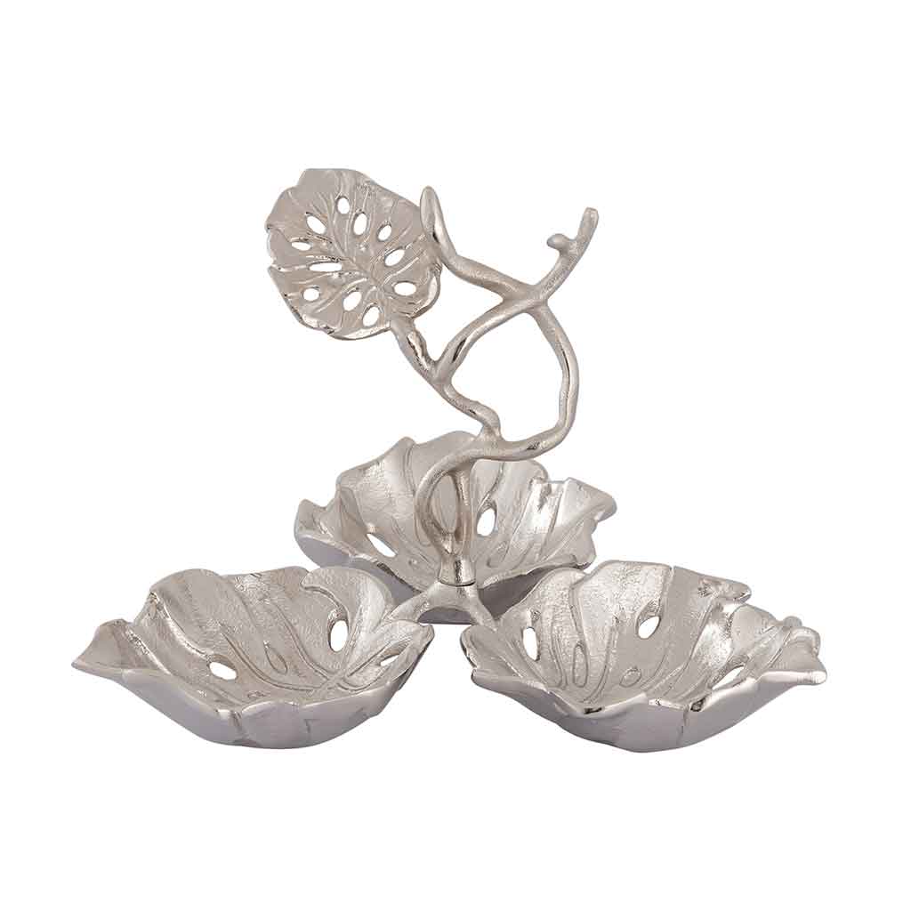 Cuenco Decorativo En Forma De Hoja 28X28X20Cm