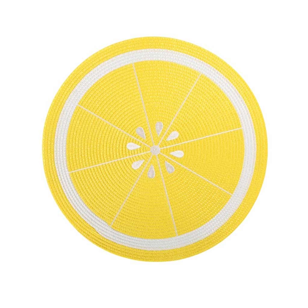 Individual Estampado De Limón Amarillo 38cm
