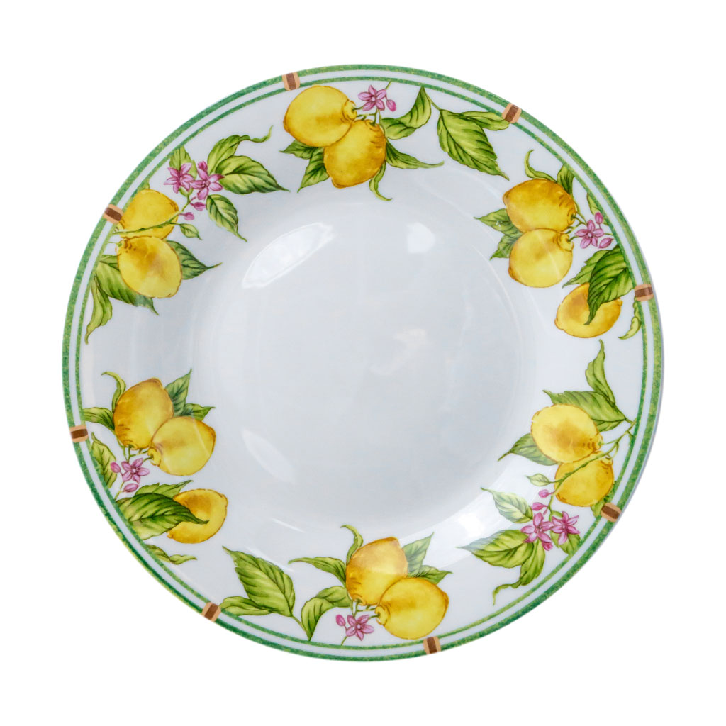 Plato de cena con estampado de limón