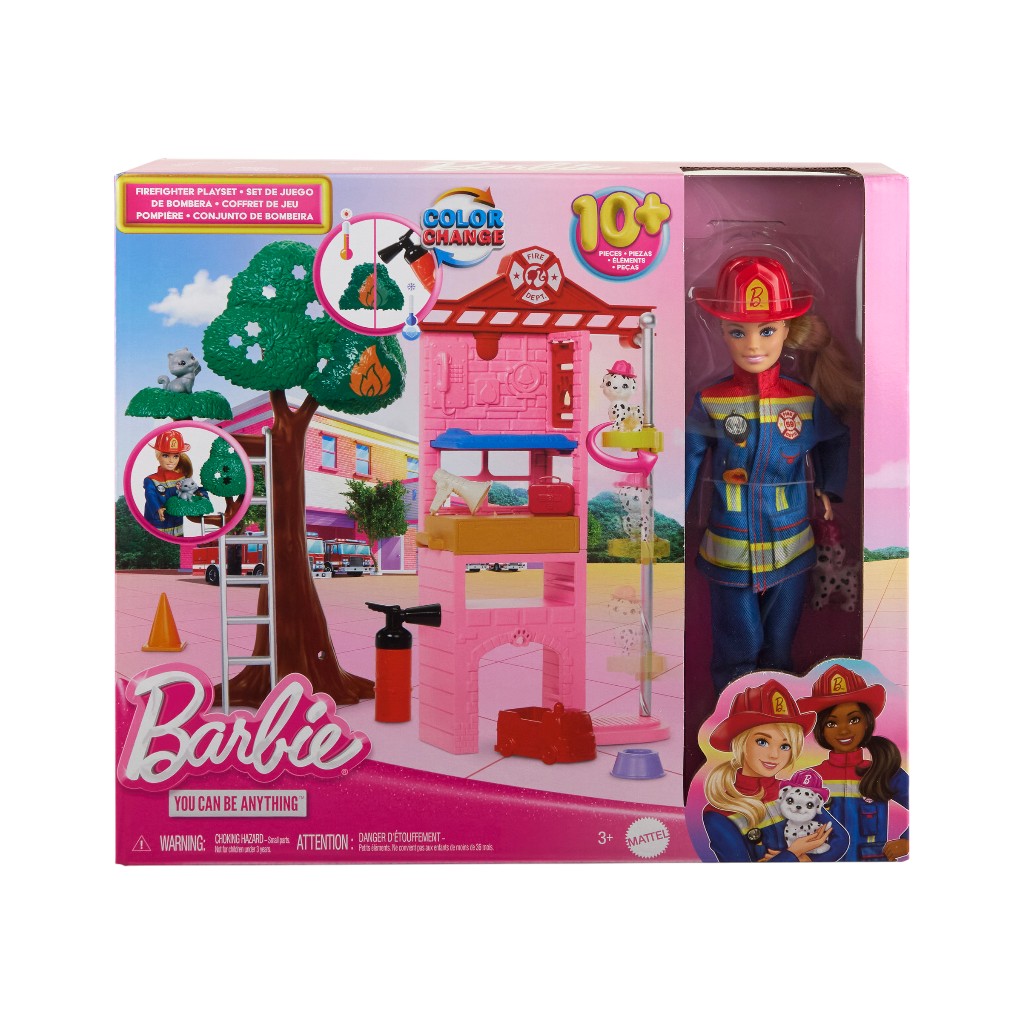 Barbie Set De Juego Bombera Al Rescate