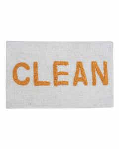 Alfombra De Baño Con Estampado De Frase Clean 50x80cm