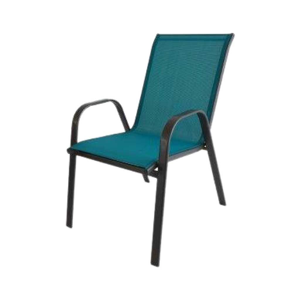 Silla apilable Santiago verde azulado
