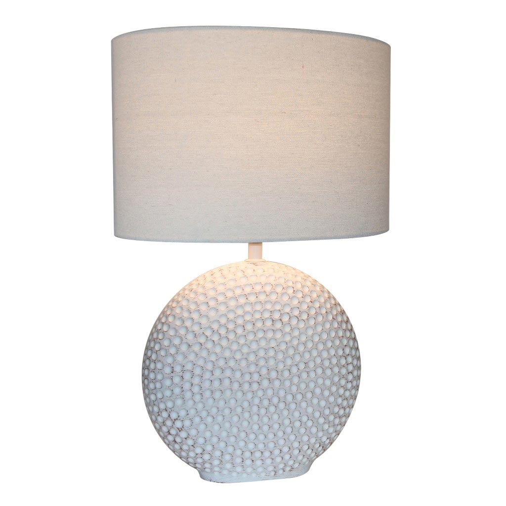 Lámpara Blanca De Mesa 30x21x45.5cm