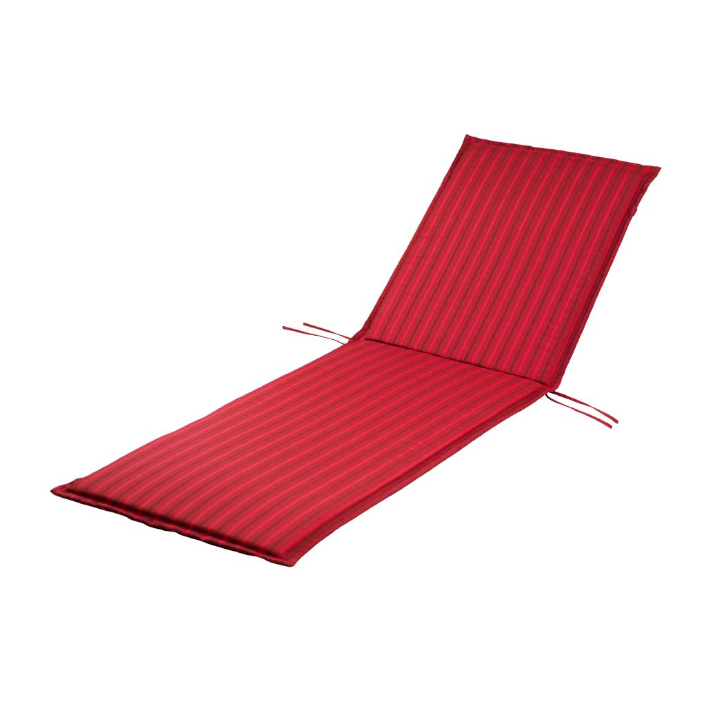 Cojín con rayas roja para exterior