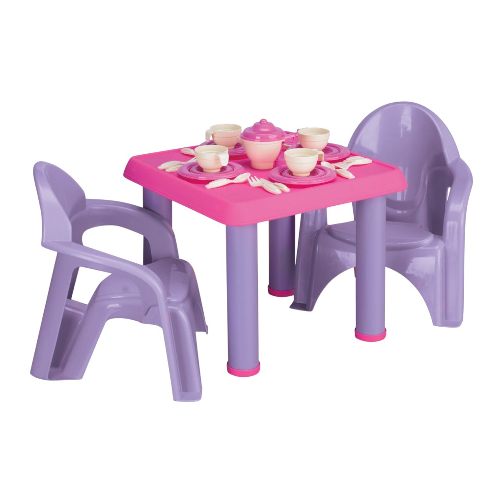 Juego De Té + Mesa + Silla + Accesorios American Plastic