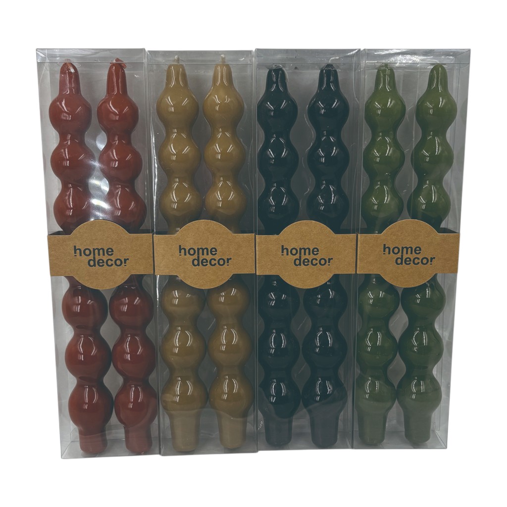 Set 2pzs De Vela Conica De Burbuja 30cm Surtidos