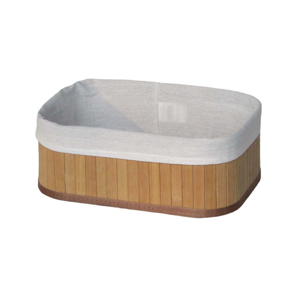Cesta De Bambú Para Ropa 32x22x12cm