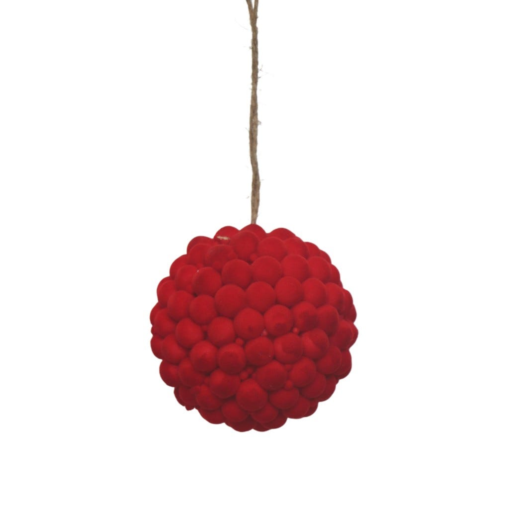 Bambalina De Bayas Rojo 12 Cm