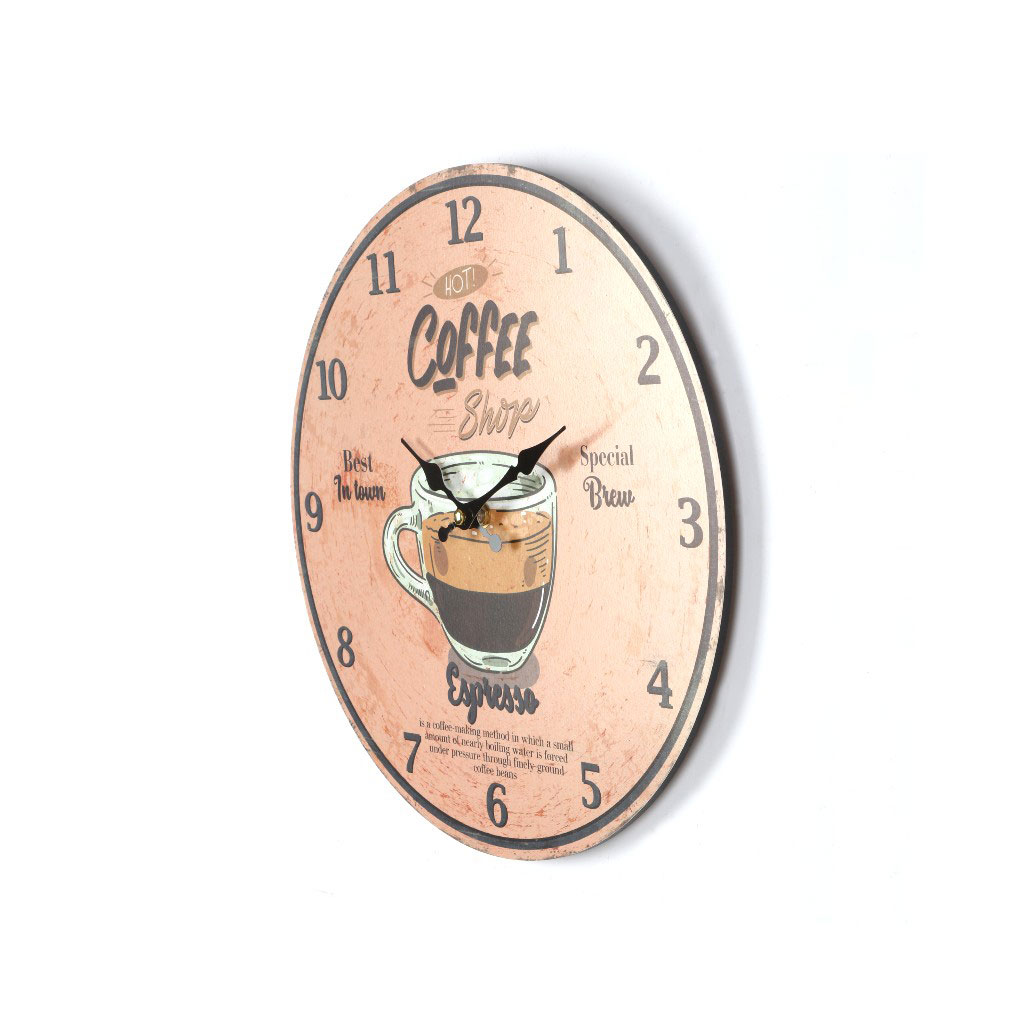 Reloj De Pared Con Diseño De Café 34X3.5Cm