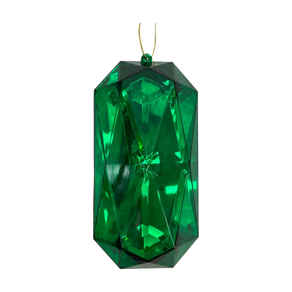 Adorno De Diamante Verde 23cm