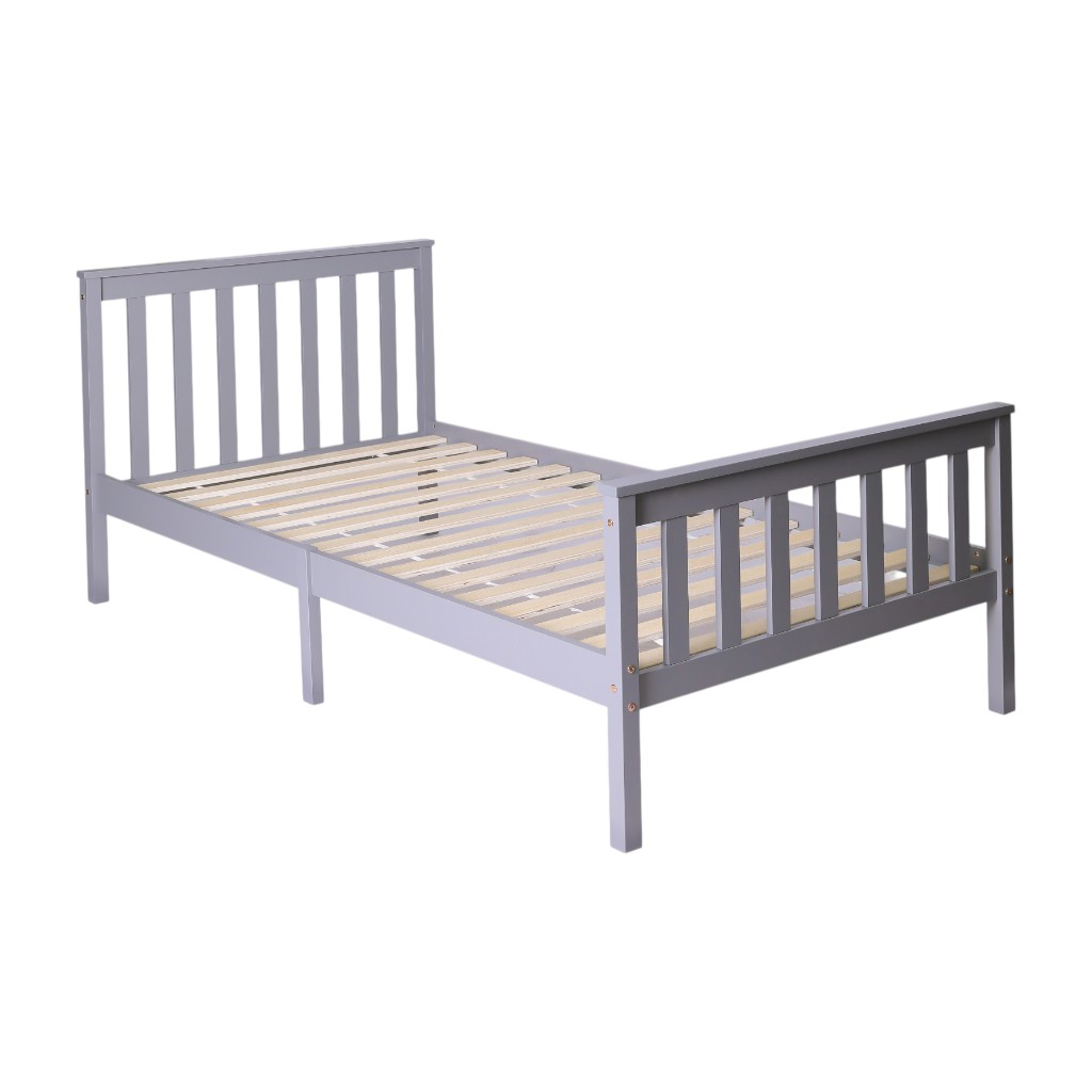 Base De Cama Tibi Individual Gris 197X105X82Cm