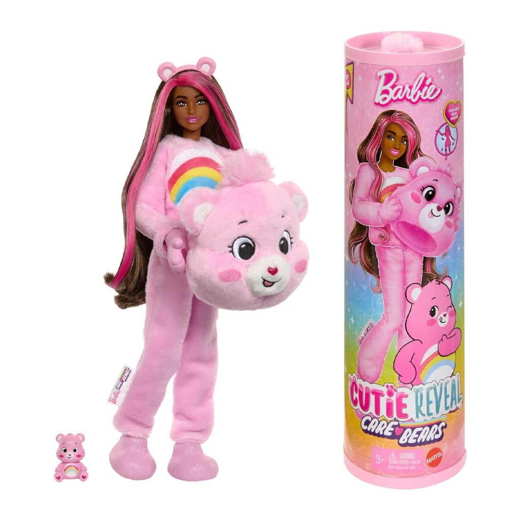 Barbie Muñeca Articulada Sorpresa Con Disfraz De Osito Cariñosito