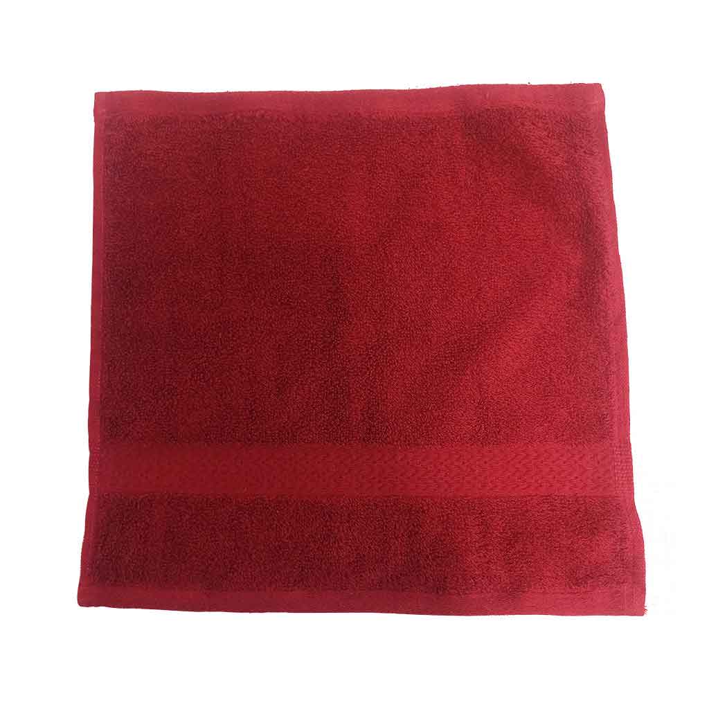 Toalla de mano de color vino tinto 30X30CM