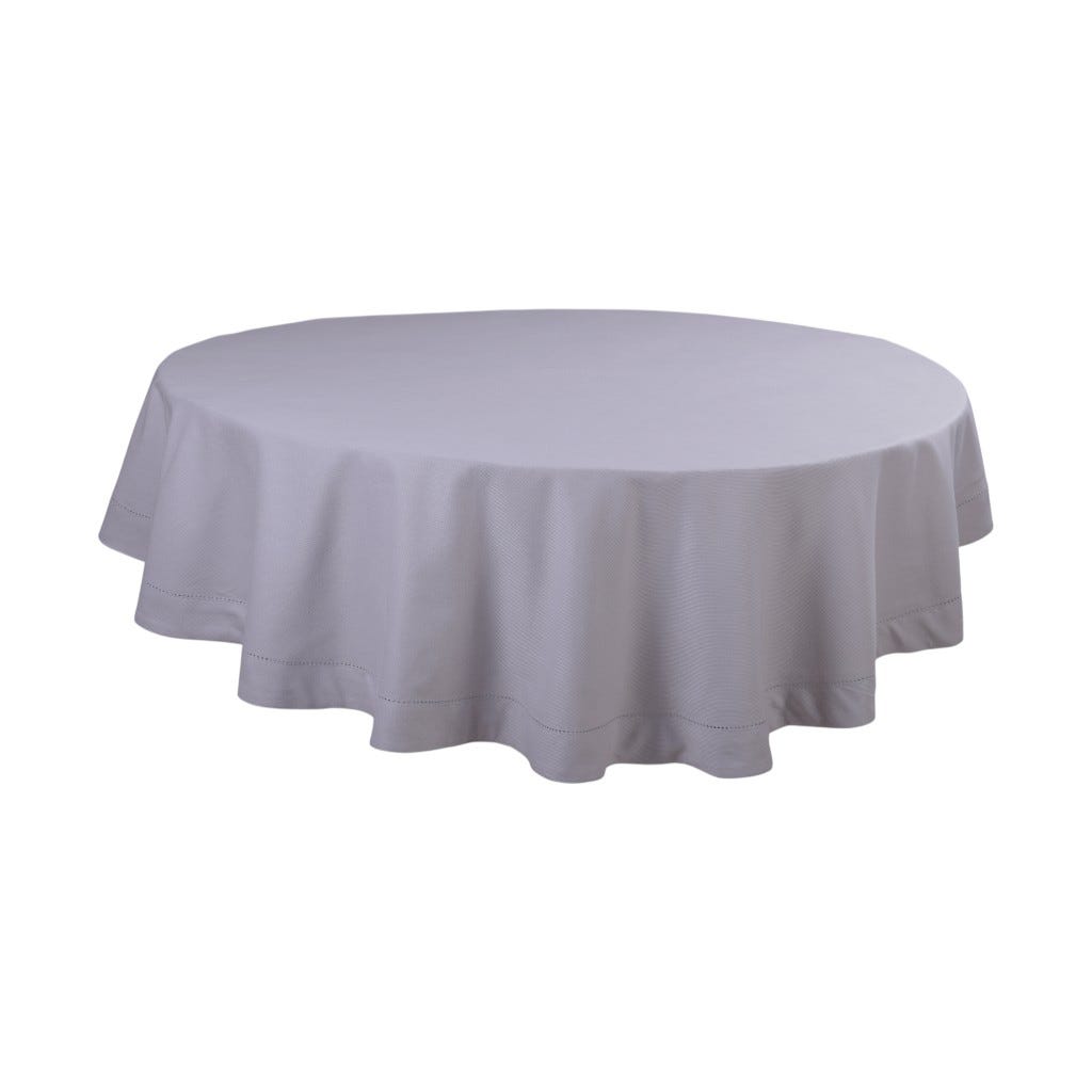 Mantel Redondo Gris Claro 180Cm