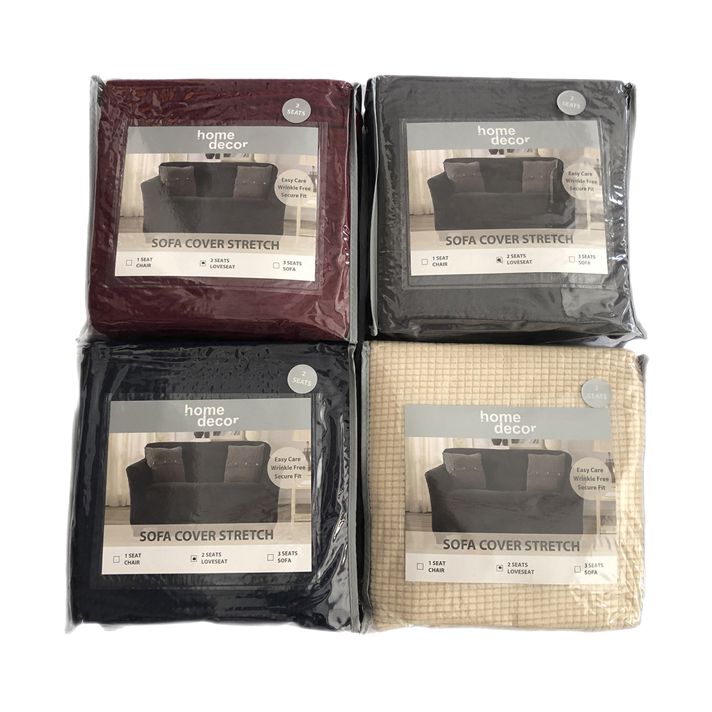 Cubierta Para Sofá Estirable De 2 Puestos Surtidos 140X163Cm