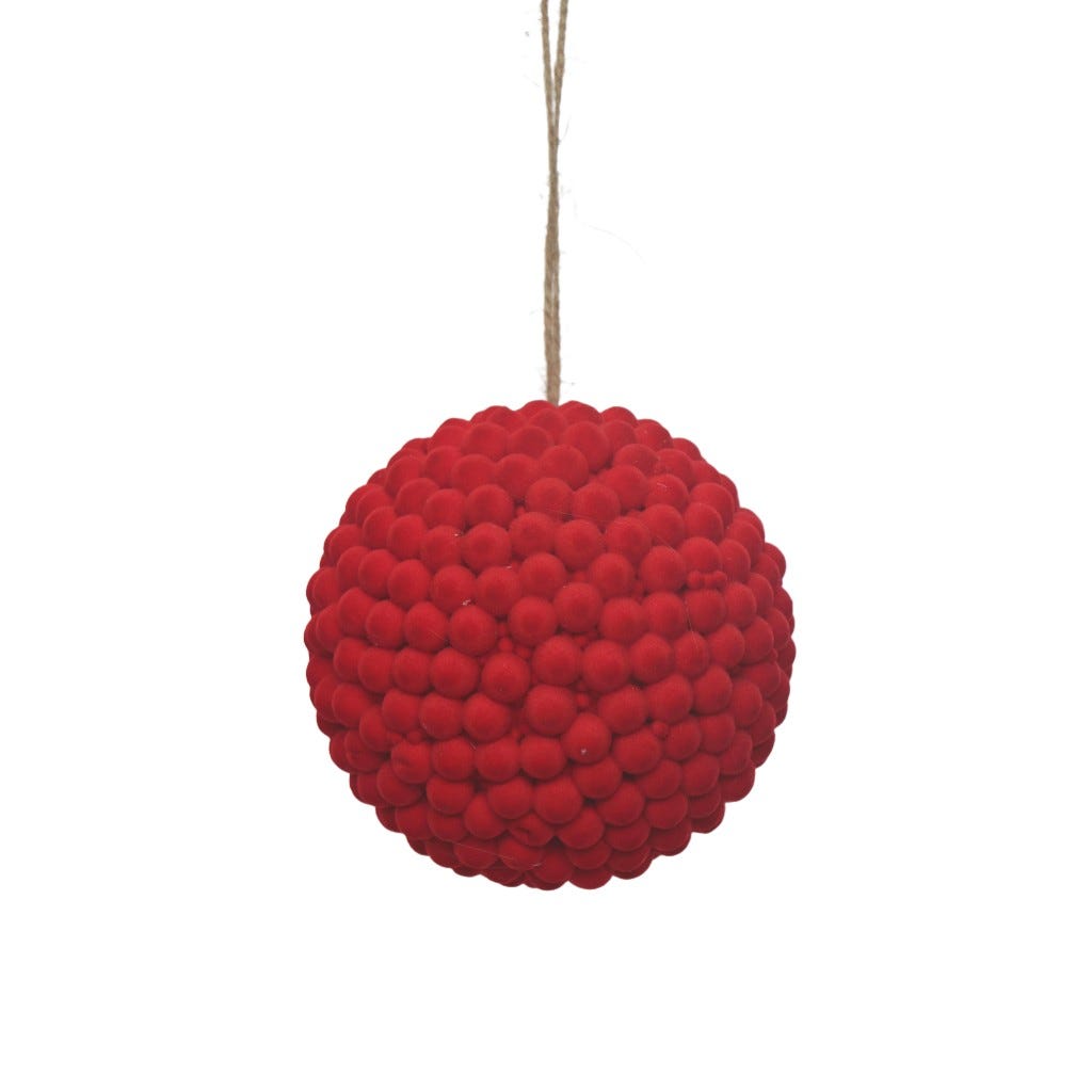 Bambalina De Bayas Rojo 8 Cm
