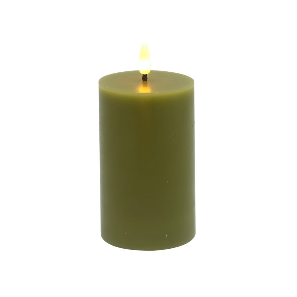 Vela Verde Led 7.5x15cm