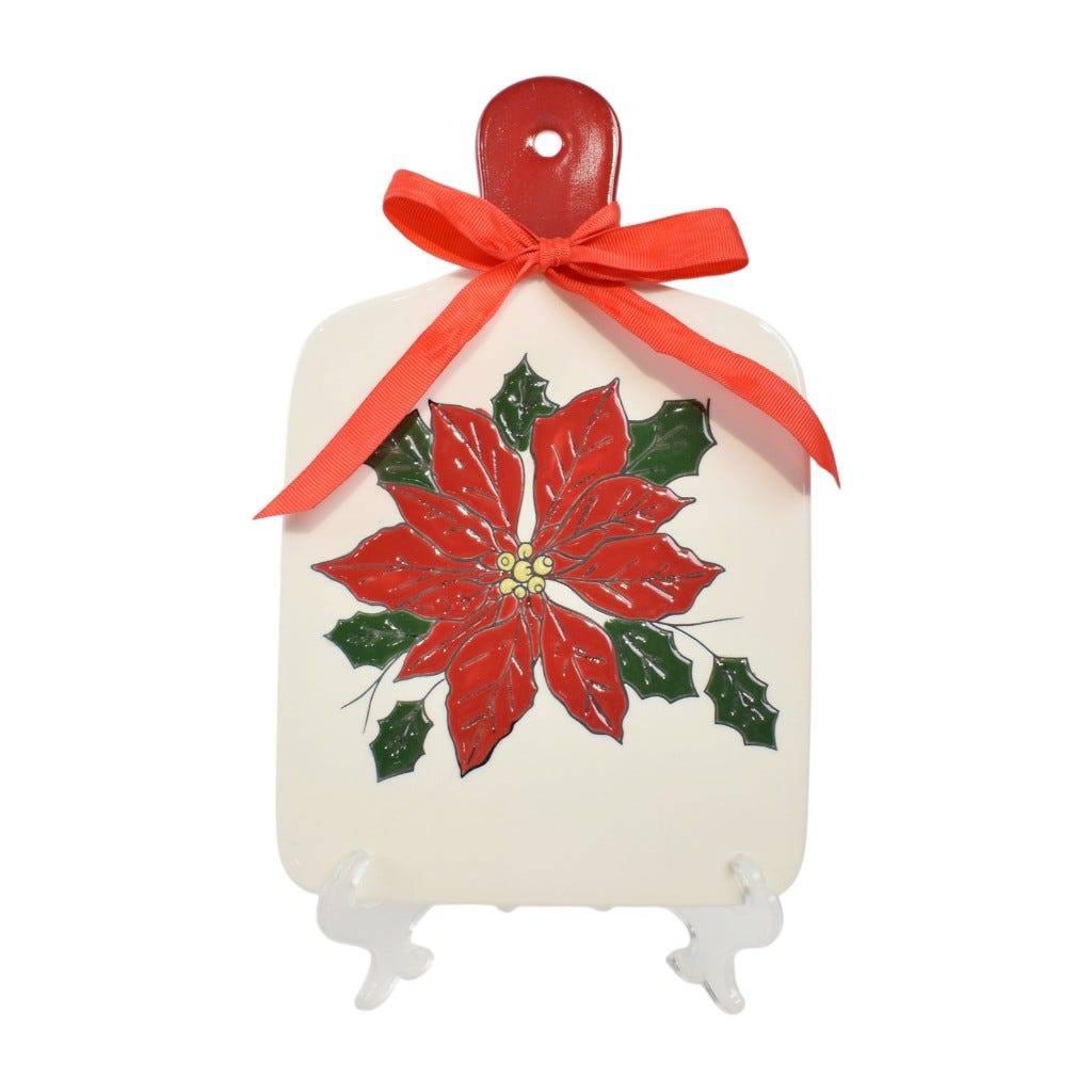 Bandeja De Servir Diseño Flor De Nochebuena 26X16X1Cm
