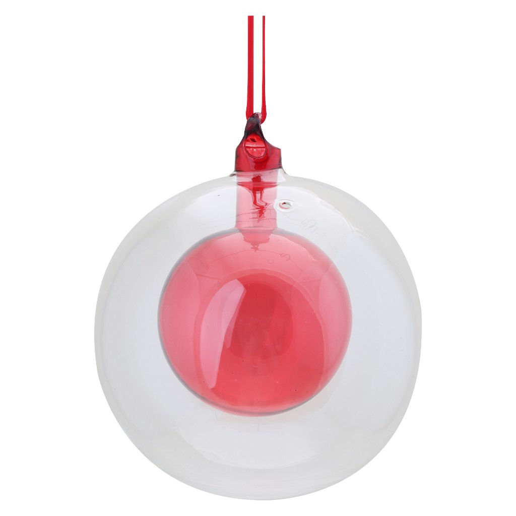 Adorno De Bambalina Doble Rojo 15Cm