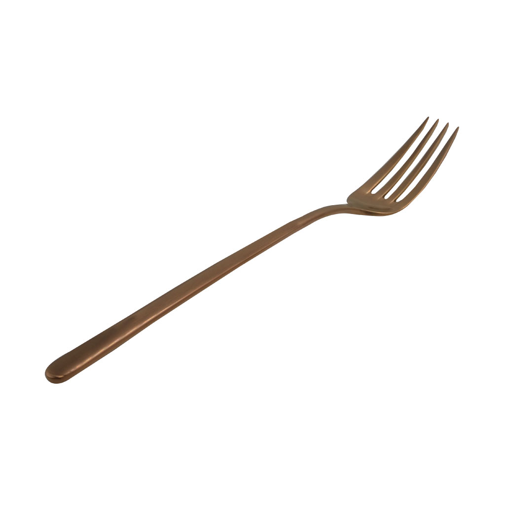 Tenedor individual color cobre
