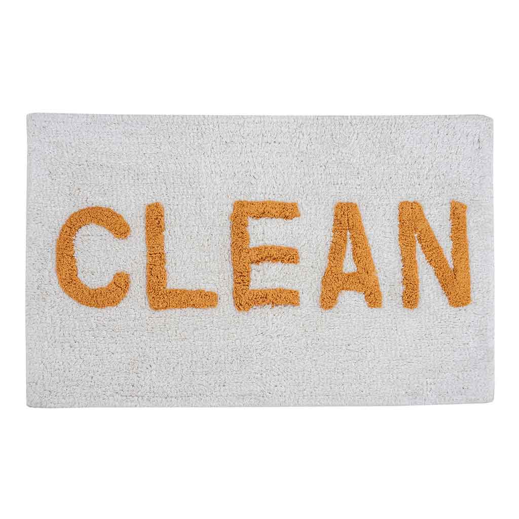 Alfombra De Baño Con Estampado De Frase Clean 50x80cm