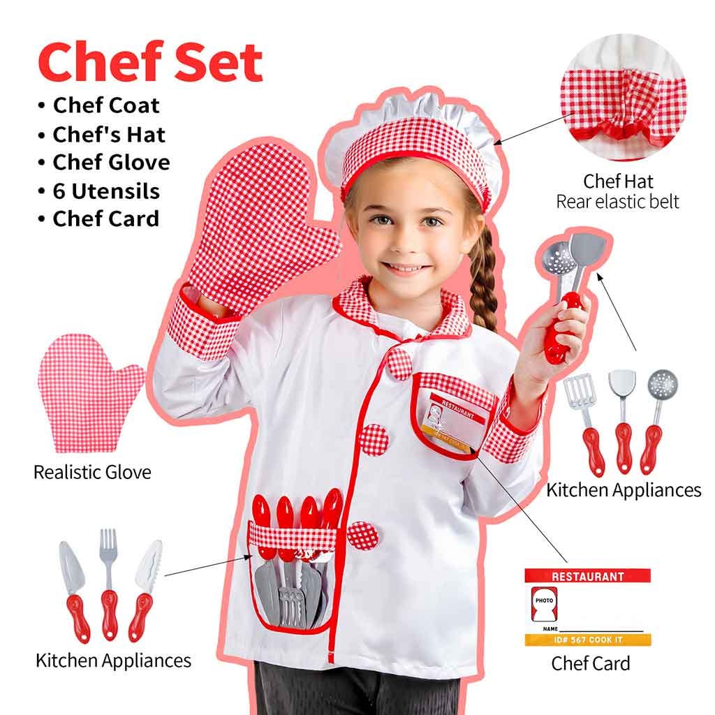 Disfraz Infantil De Chef Con Accesorios