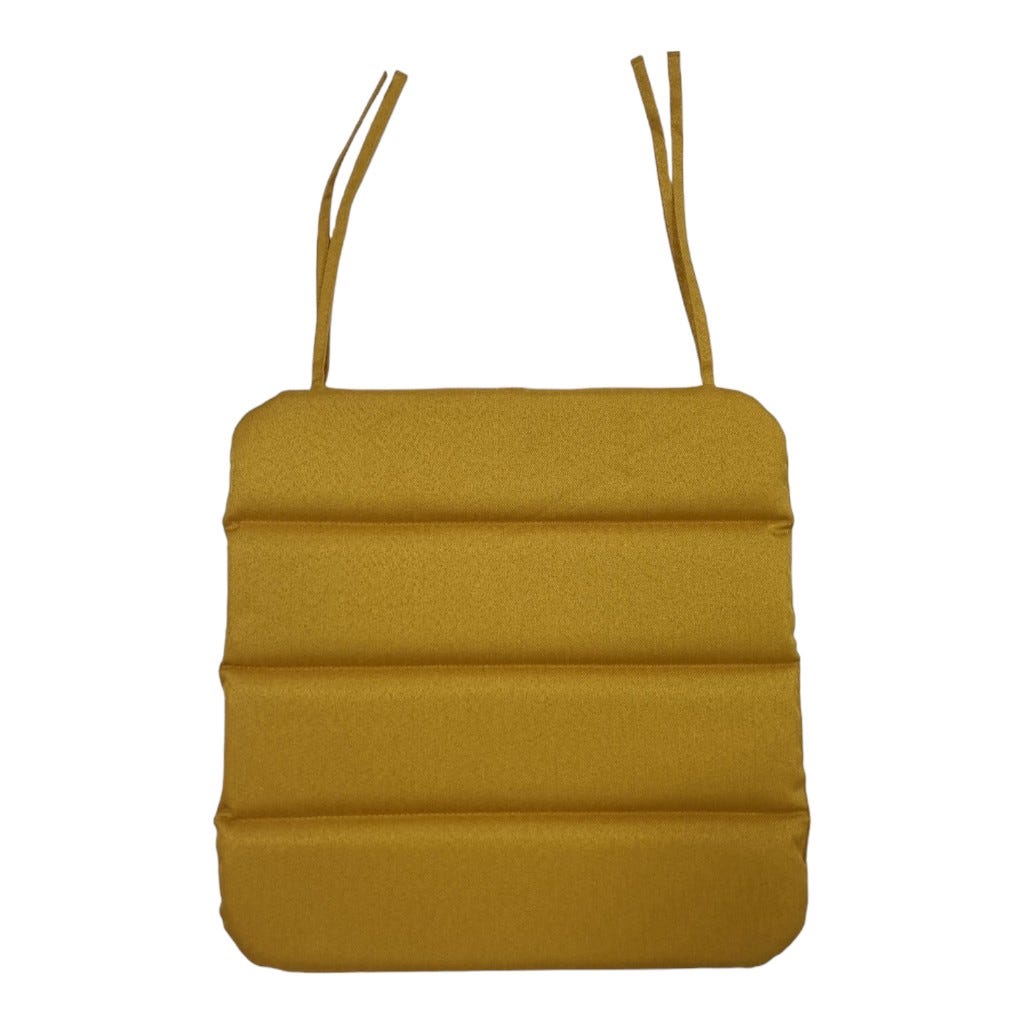 Cojín Con Amarre Amarillo 39x39x2cm