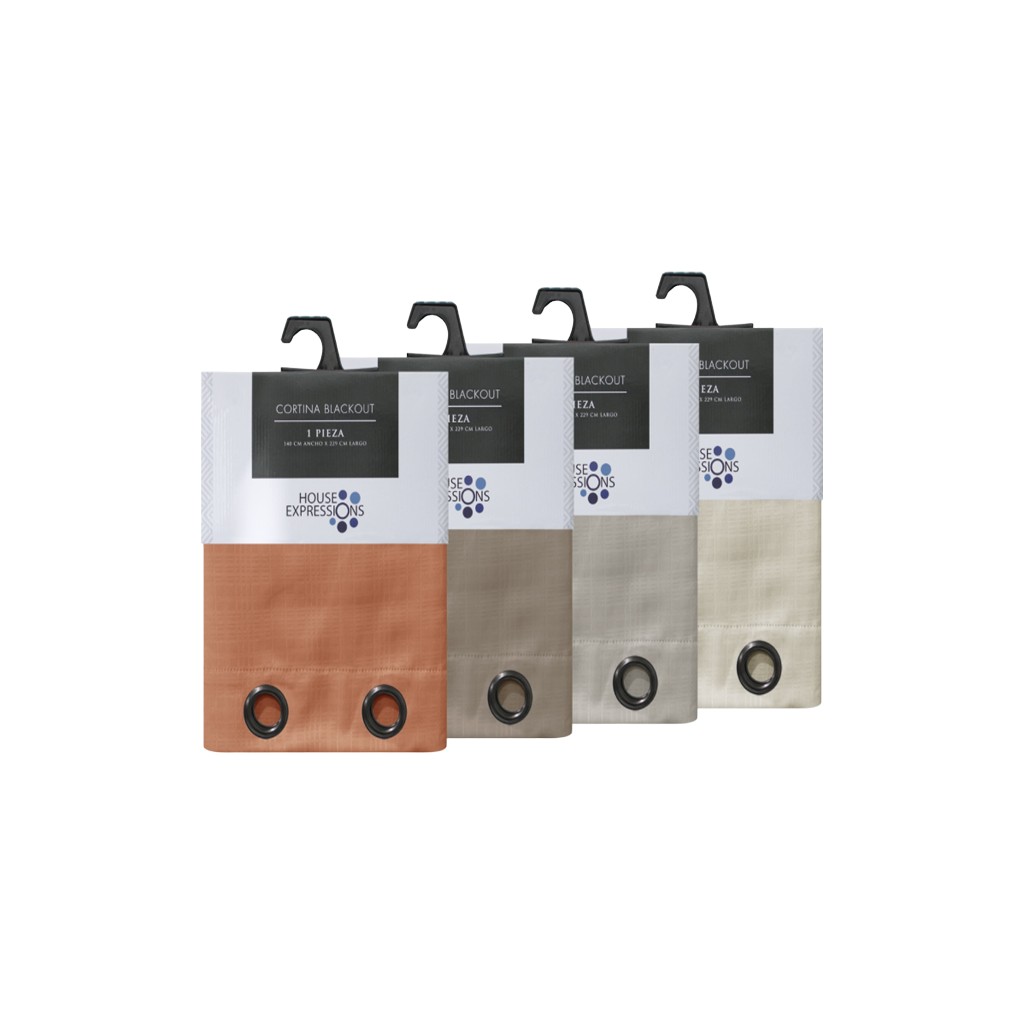 Cortina Marrón Opaca Roda 127X229Cm