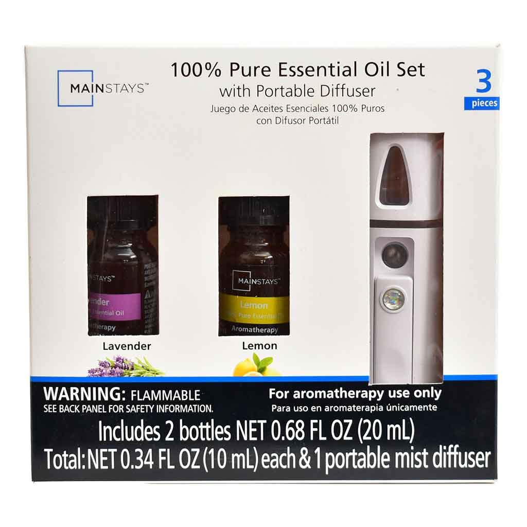 Set de aceites esenciales con difusor portátil