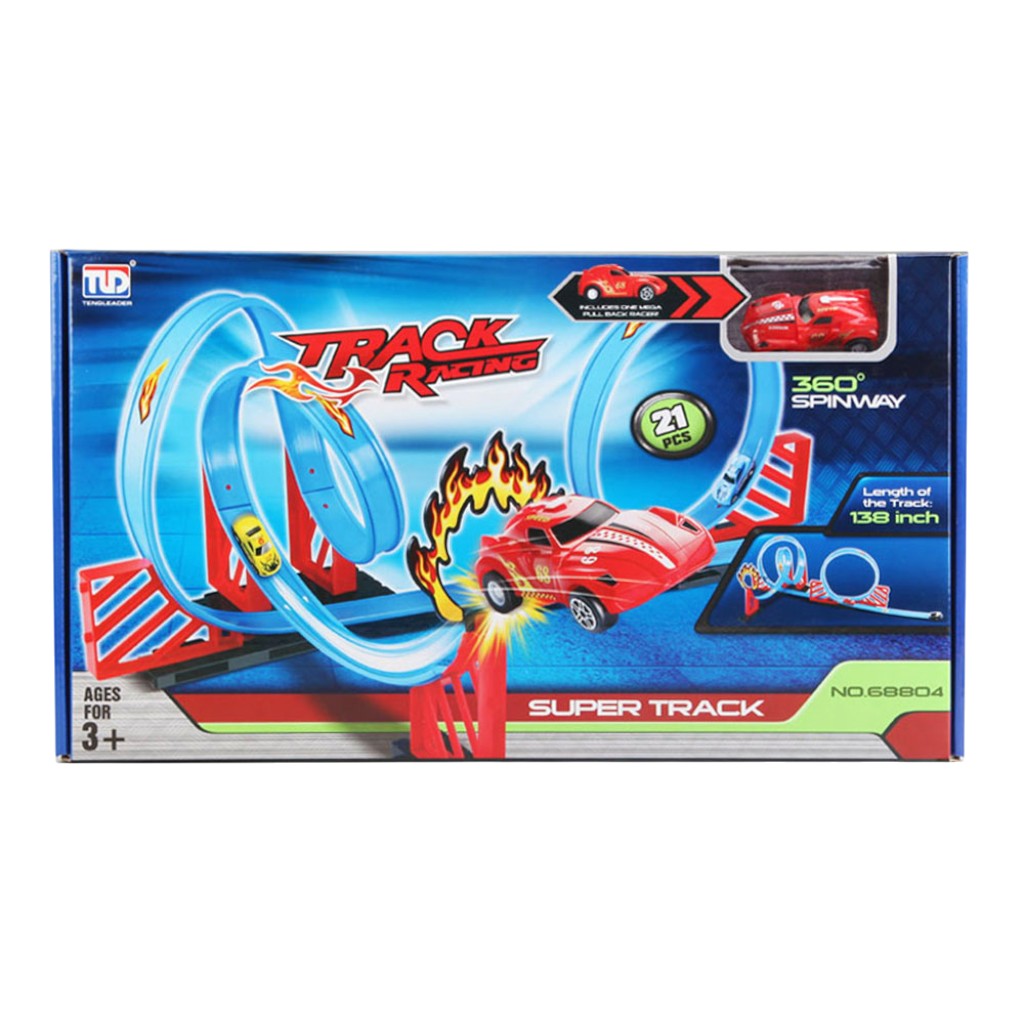 Pista De Carreras Con Estacionamiento Y 1 Carro