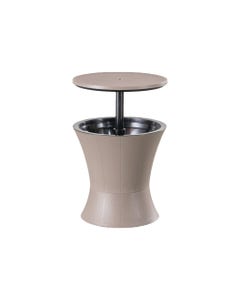 Mesa Auxiliar Mario Con Hielera Integrada Gris 55X55X82Cm