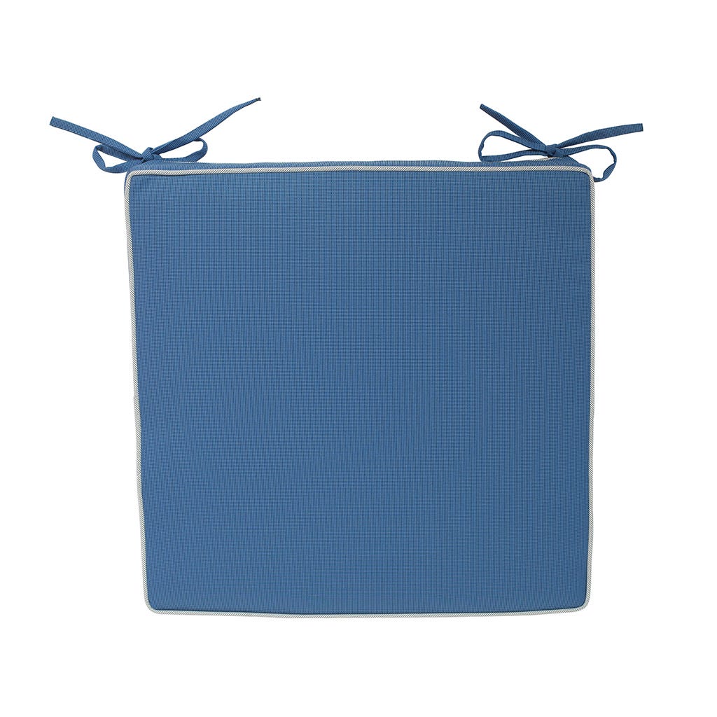 COJÍN CON AMARRE AZUL 40X40X4CM